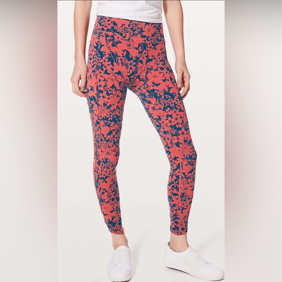 Lululemon All You Do Tight 25” Efflorescent Dark‎ Canyon Onyx Blue sz4 - Picture 1 of 6